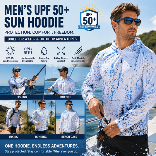🎁HOT 49% OFF  🔥 Men’s UPF 50+ Swim & Outdoor Sun Hoodie