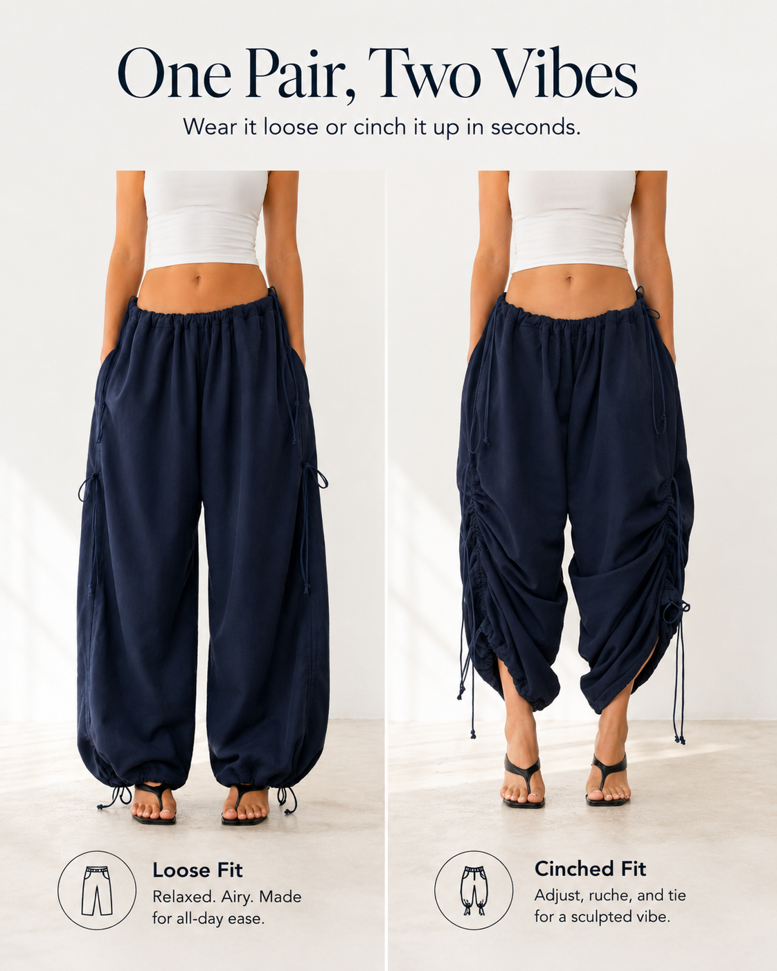 ✨ Unisex Adjustable Oversized Lounge Pants – Made for XS-6XL