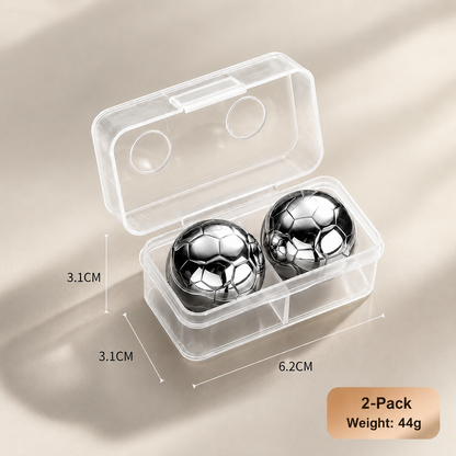 ⚽ World Cup Sale 55% OFF – Soccer Whiskey Ice Balls Set, Reusable Stainless Steel Drink Chilling Stones