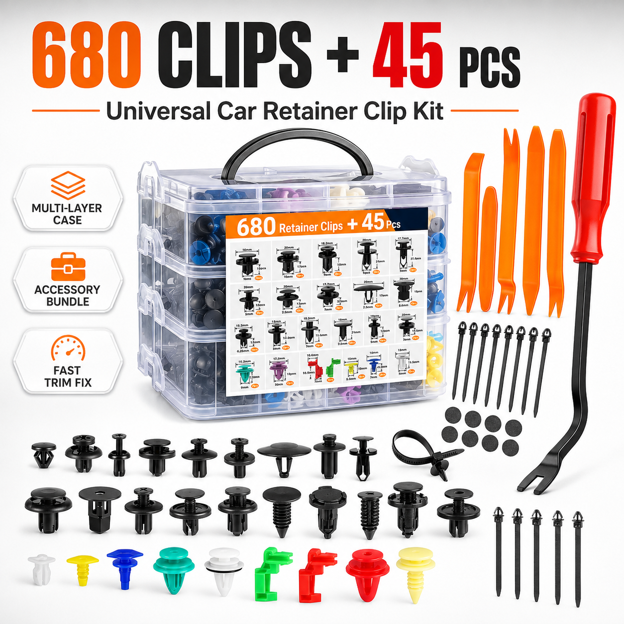 🚗50% OFF TODAY🔧Car Retainer Clip Kit with Remover 🧰