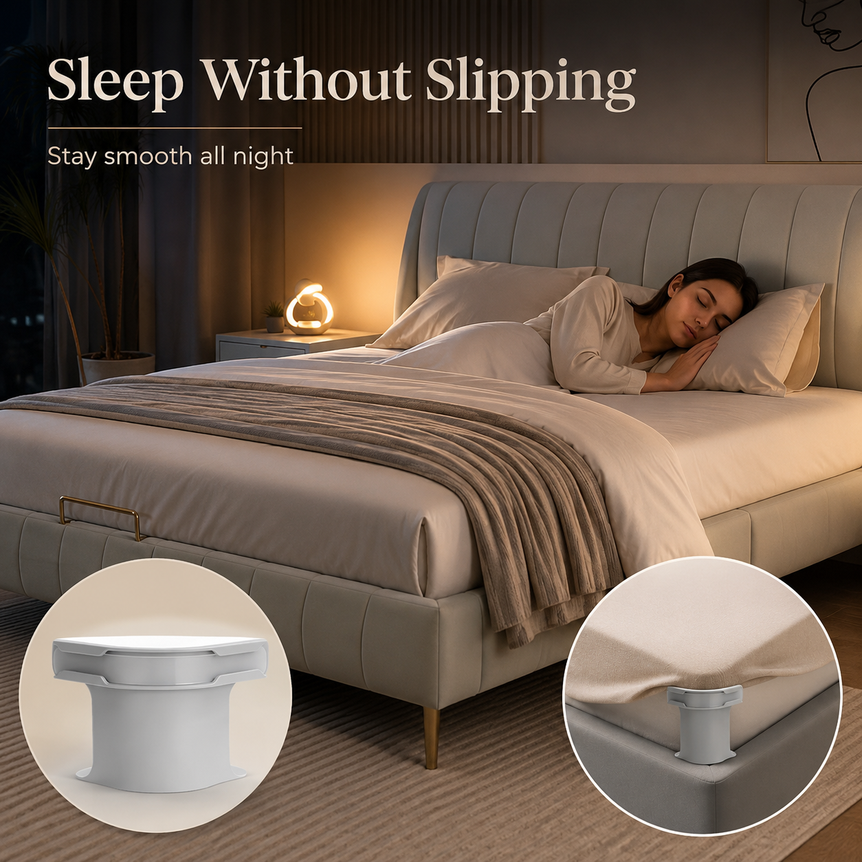💥 BUY 2 GET 1 FREE😴Secure Fit Sheet Holders – Wrinkle-Free, Slip-Free Bed
