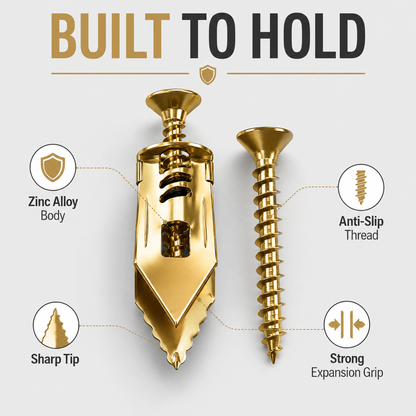 🏠 80PCS Wall Anchor & Screw Kit – Strong Hold for Home Repairs