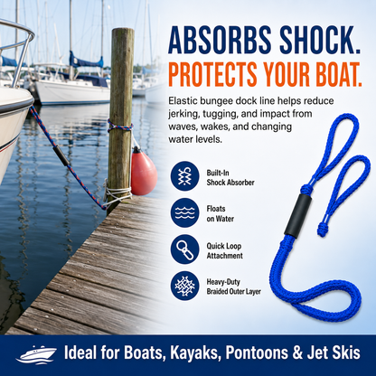🔥 Buy 1 Get 1 Free – Shock-Absorbing Bungee Dock Lines ⚓