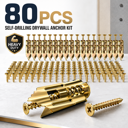 🏠 80PCS Wall Anchor & Screw Kit – Strong Hold for Home Repairs