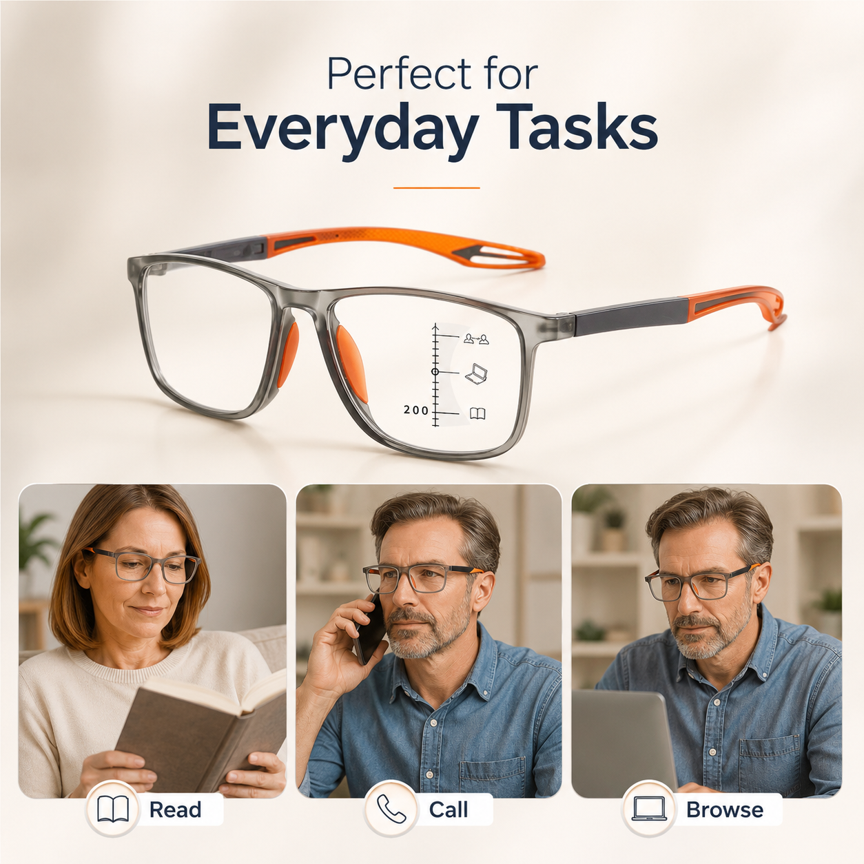 👓 VisionSync Multifocal Glasses – Clear Vision Near & Far