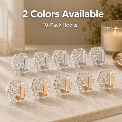 🏠✨10-Pack Heavy-Duty Adhesive Hooks – Strong Hold, No Drilling