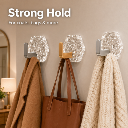 🏠✨10-Pack Heavy-Duty Adhesive Hooks – Strong Hold, No Drilling
