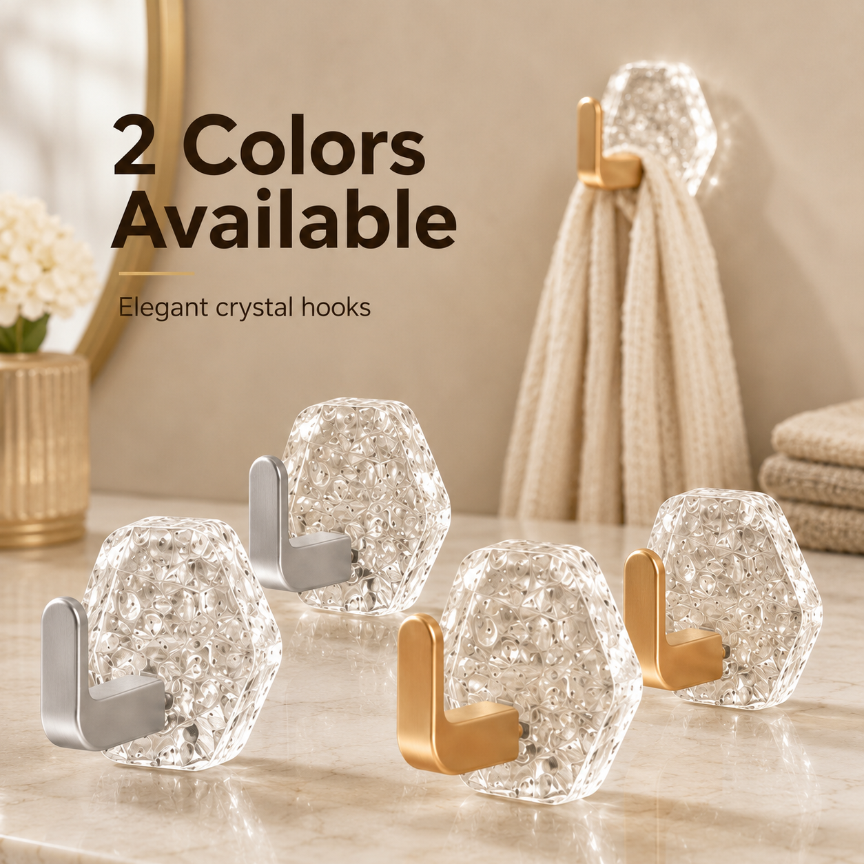 🏠✨10-Pack Heavy-Duty Adhesive Hooks – Strong Hold, No Drilling