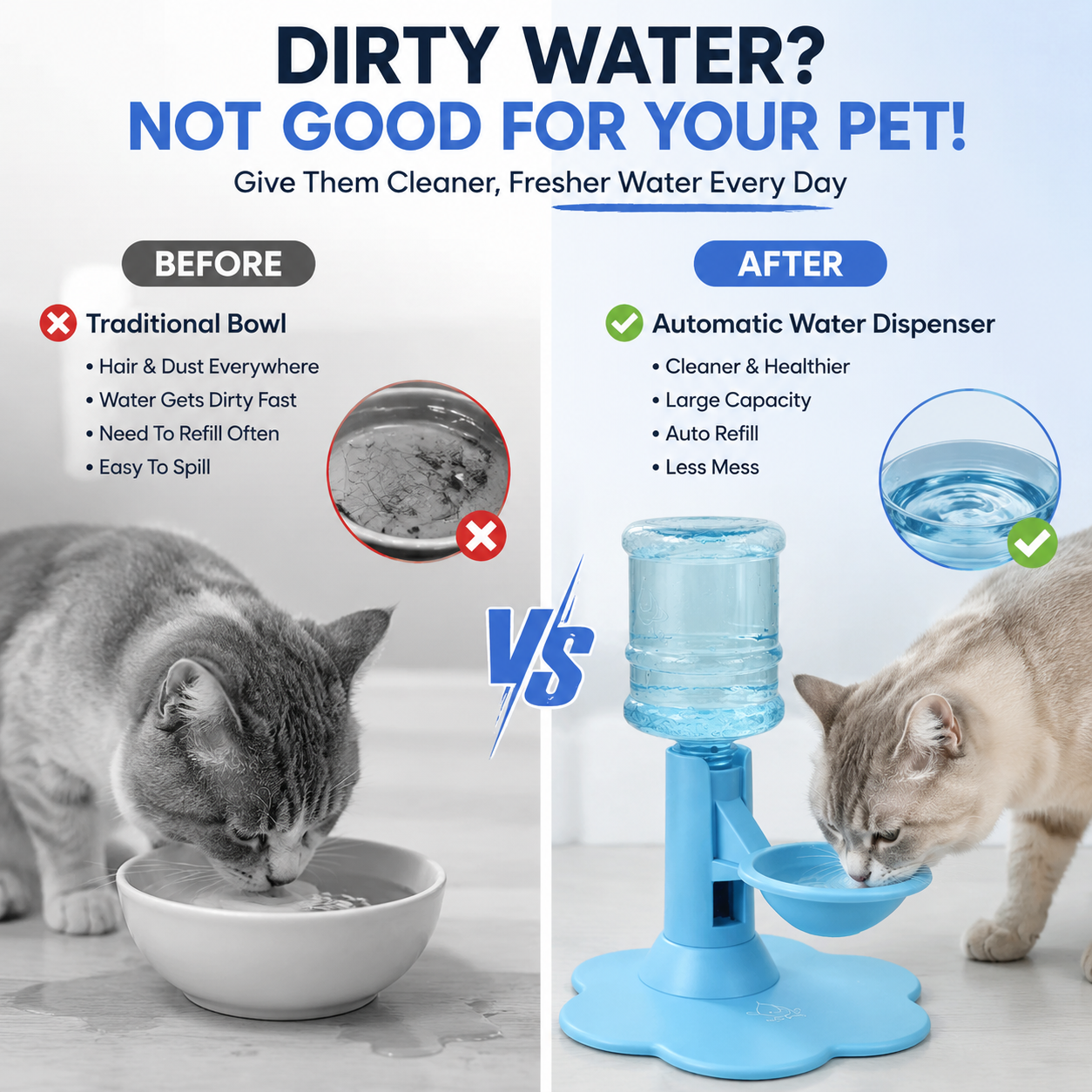 📦✨ Buy 2 & Ships Free! 🐱 Automatic Gravity Pet Water Fountain & Storage Bowl 🐾
