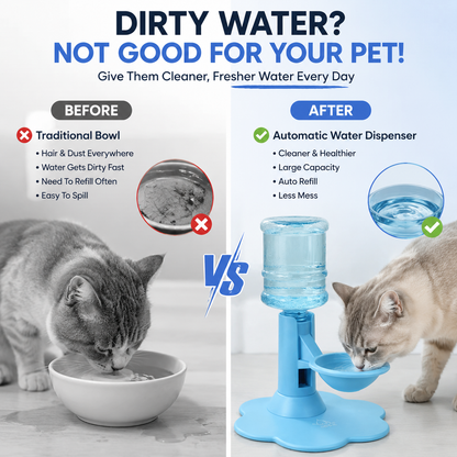 📦✨ Buy 2 & Ships Free! 🐱 Automatic Gravity Pet Water Fountain & Storage Bowl 🐾