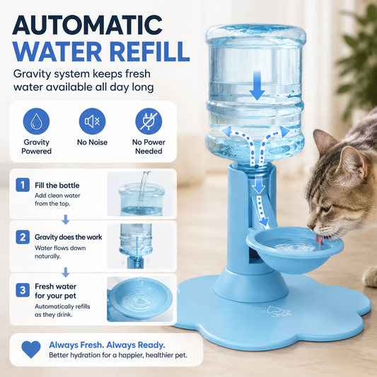 📦✨ Buy 2 & Ships Free! 🐱 Automatic Gravity Pet Water Fountain & Storage Bowl 🐾