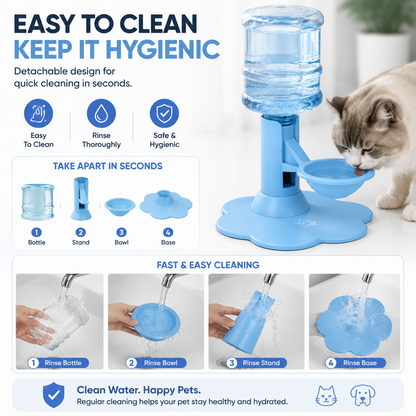 📦✨ Buy 2 & Ships Free! 🐱 Automatic Gravity Pet Water Fountain & Storage Bowl 🐾