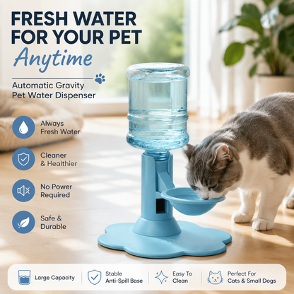 📦✨ Buy 2 & Ships Free! 🐱 Automatic Gravity Pet Water Fountain & Storage Bowl 🐾
