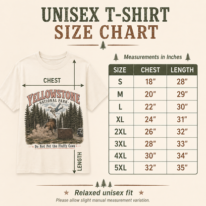 Do Not Pet the Fluffy Cows Unisex Cotton T-Shirt – Vintage Yellowstone Graphic Tee