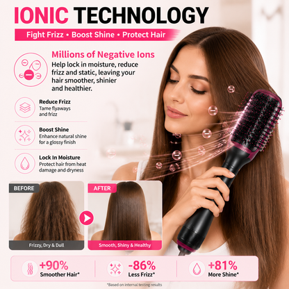 💇‍♀️ 3-in-1 Hair Dryer Brush | One-Step Blowout Styling Tool