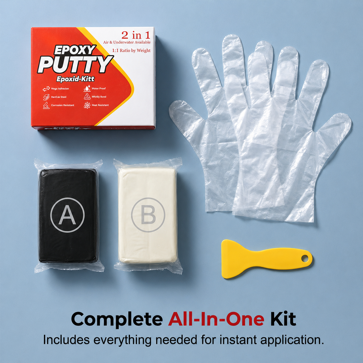 💥 BUY 2 GET 1 FREE💪 Heavy-Duty Epoxy Putty –Stone, Metal & Ceramic Repair