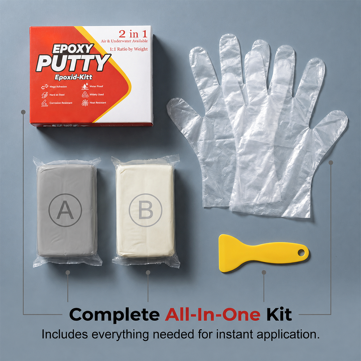 💥 BUY 2 GET 1 FREE💪 Heavy-Duty Epoxy Putty –Stone, Metal & Ceramic Repair