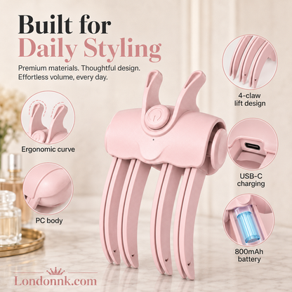 ✨ Cordless Heated Root Lift Clip – Volumizing Hair Styling Tool