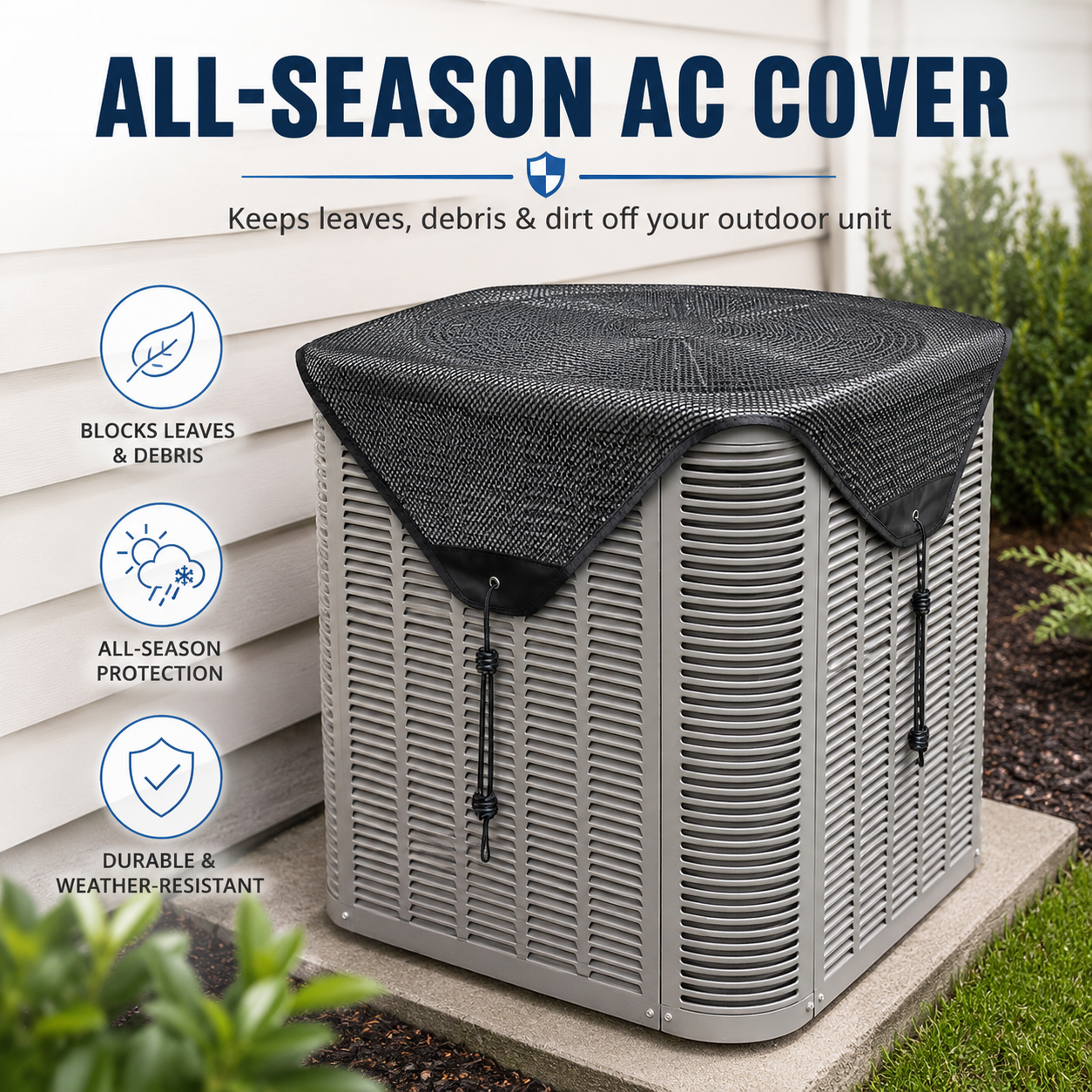 🔥 Durable Outdoor AC Unit Cover🛡️Protect Your AC from Leaves, Snow & Debris