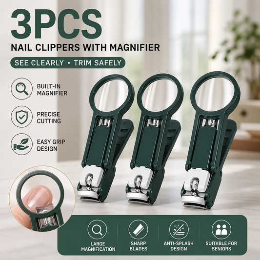 🔥 50% OFF TODAY🔍 3PCS  Magnifying Glass Nail Clippers for Seniors