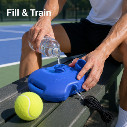 🎾💥Solo Tennis Practice Rebounder – 2-Piece Trainer with Balls