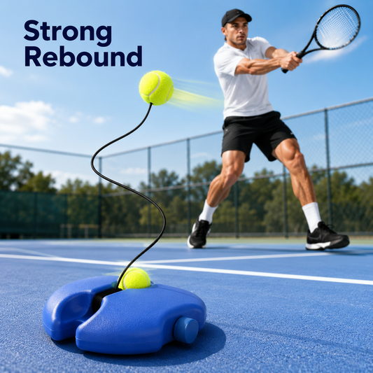 🎾💥Solo Tennis Practice Rebounder – 2-Piece Trainer with Balls