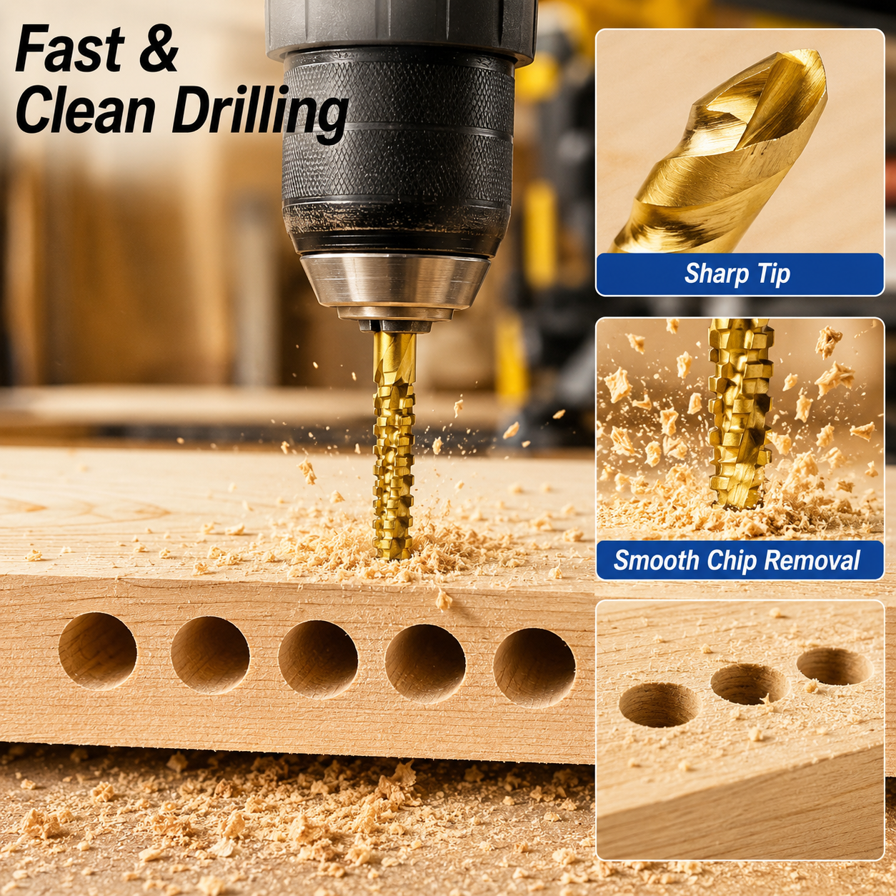 💪8-Piece 3–10mm Titanium Drill Bits⚡ Built for Metal, Wood & Plastic