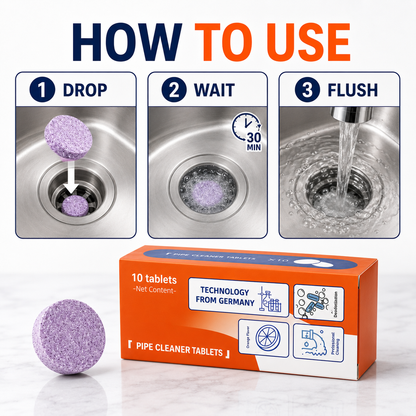 🧼50% OFF TODAY🚿 Multi-Purpose Pipe Cleaner Tablets ✨Cleans Drains, Washers & Septic Systems