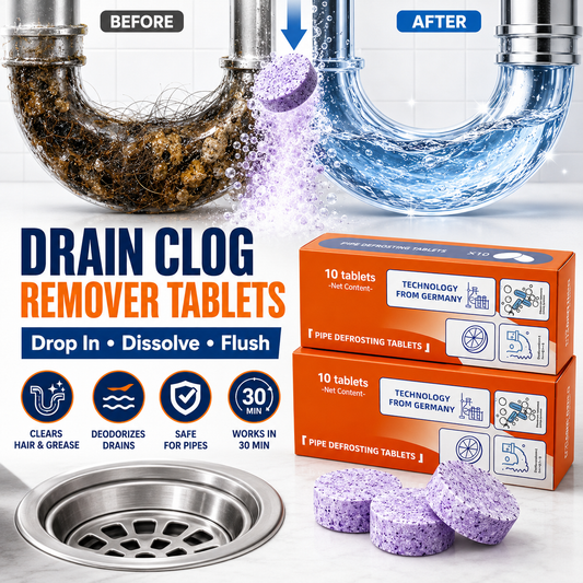 🧼50% OFF TODAY🚿 Multi-Purpose Pipe Cleaner Tablets ✨Cleans Drains, Washers & Septic Systems