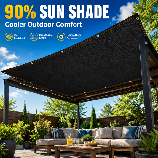 🏡Create the Perfect Backyard Oasis☀️ 🌿90% UV-Blocking Heavy-Duty Shade Cloth