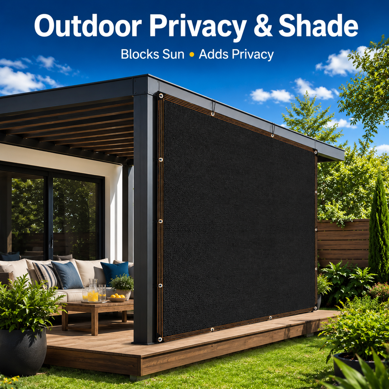 🏡Create the Perfect Backyard Oasis☀️ 🌿90% UV-Blocking Heavy-Duty Shade Cloth