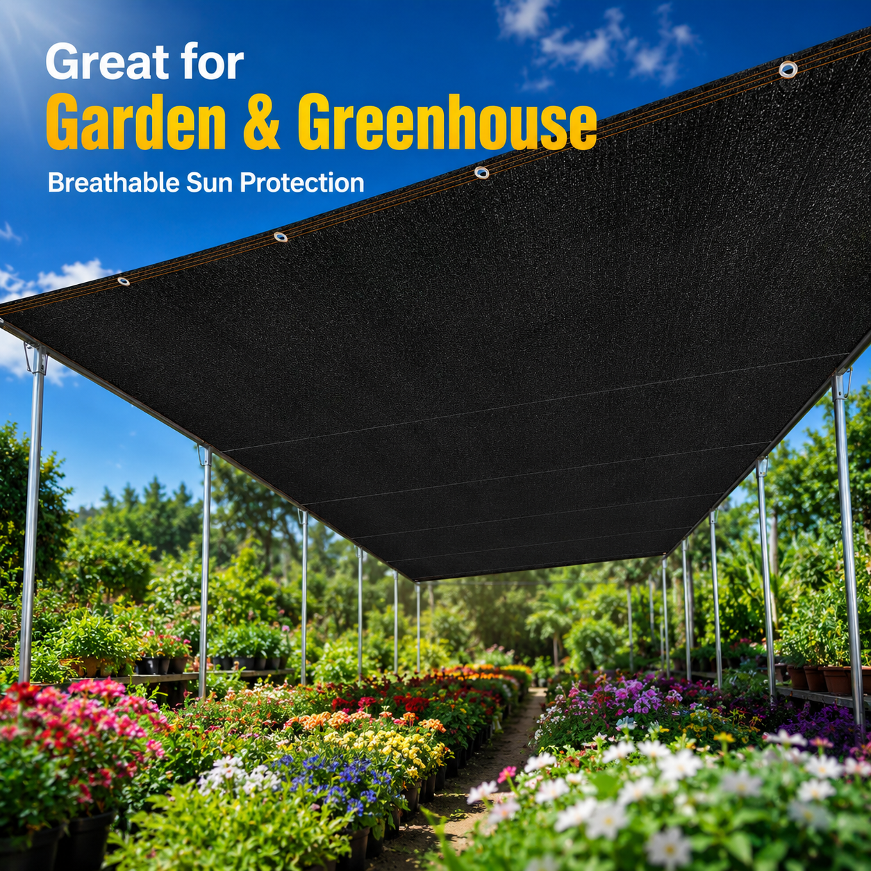 🏡Create the Perfect Backyard Oasis☀️ 🌿90% UV-Blocking Heavy-Duty Shade Cloth