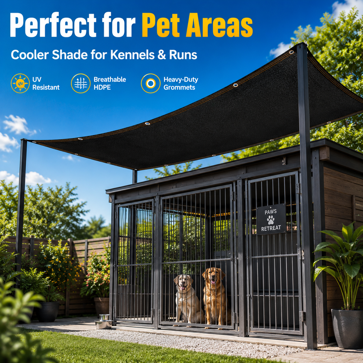 🏡Create the Perfect Backyard Oasis☀️ 🌿90% UV-Blocking Heavy-Duty Shade Cloth