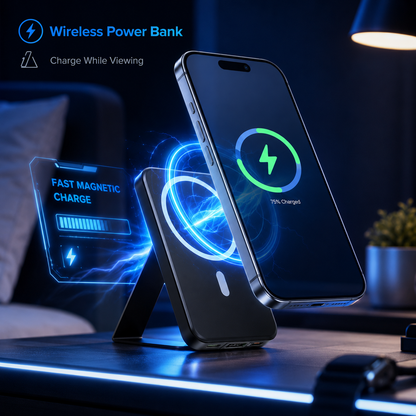 ⚡50% OFF TODAY🔋 Magnetic Wireless Power Bank – Slim Snap-On Charger