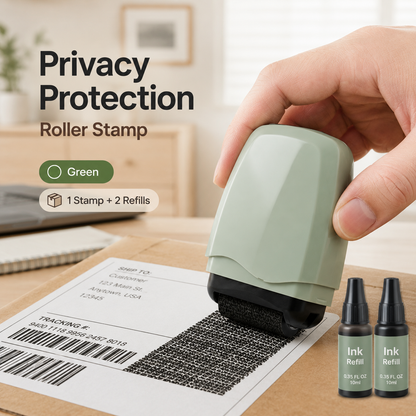 🛡️ ✉️Privacy Roller Stamp – Hide personal info instantly. No shredding needed. Refillable & portable. 🔏✨