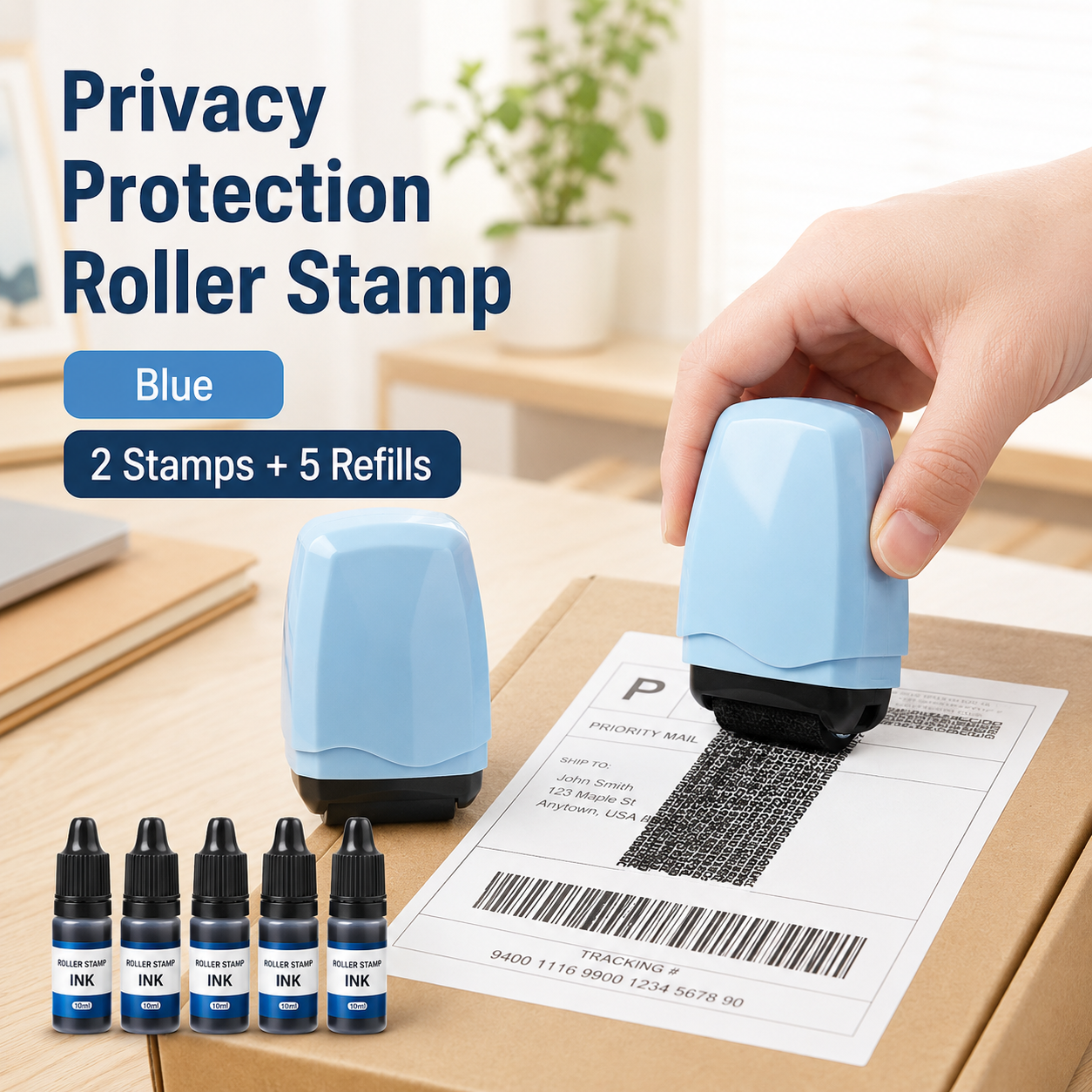 🛡️ ✉️Privacy Roller Stamp – Hide personal info instantly. No shredding needed. Refillable & portable. 🔏✨