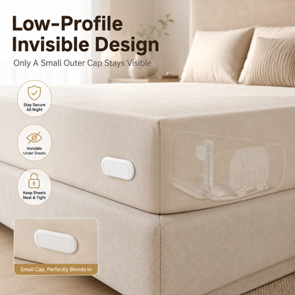 🔥 HOT SALE 55% OFF😴Secure Fit Sheet Holders – Wrinkle-Free, Slip-Free Bed