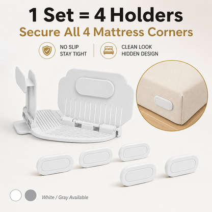 🔥 HOT SALE 55% OFF😴Secure Fit Sheet Holders – Wrinkle-Free, Slip-Free Bed
