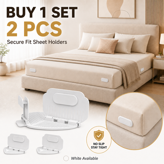 💥 BUY 2 GET 1 FREE😴Secure Fit Sheet Holders – Wrinkle-Free, Slip-Free Bed