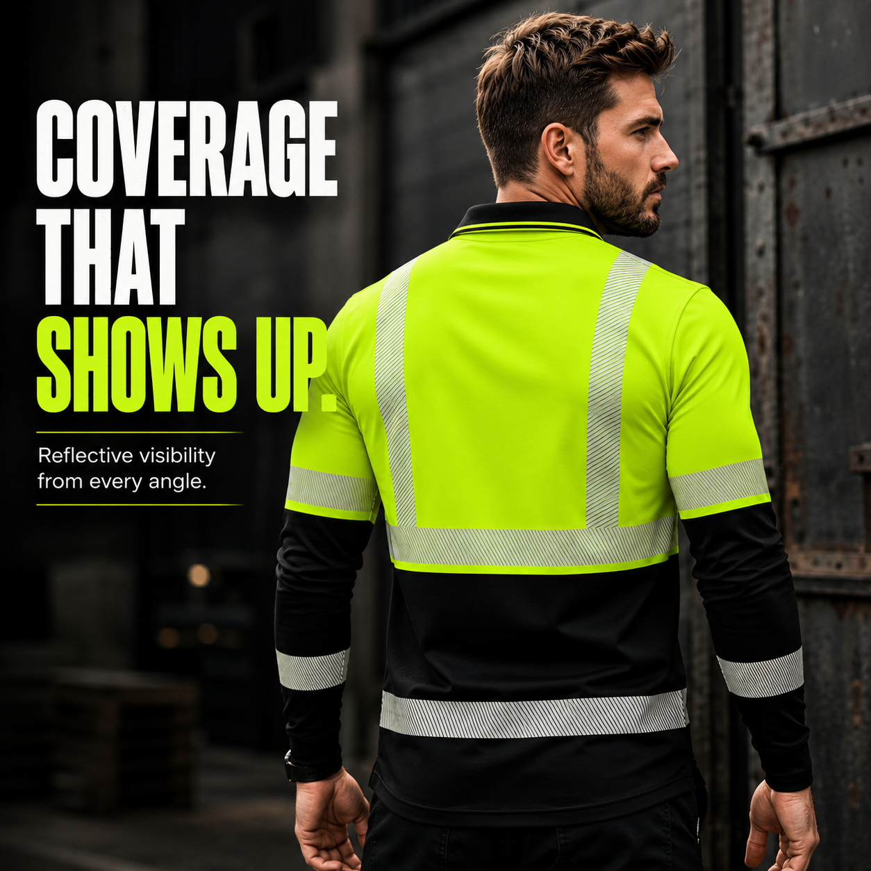 👕🔥50% OFF TODAY✨ Men's Reflective Workwear Polo Shirt