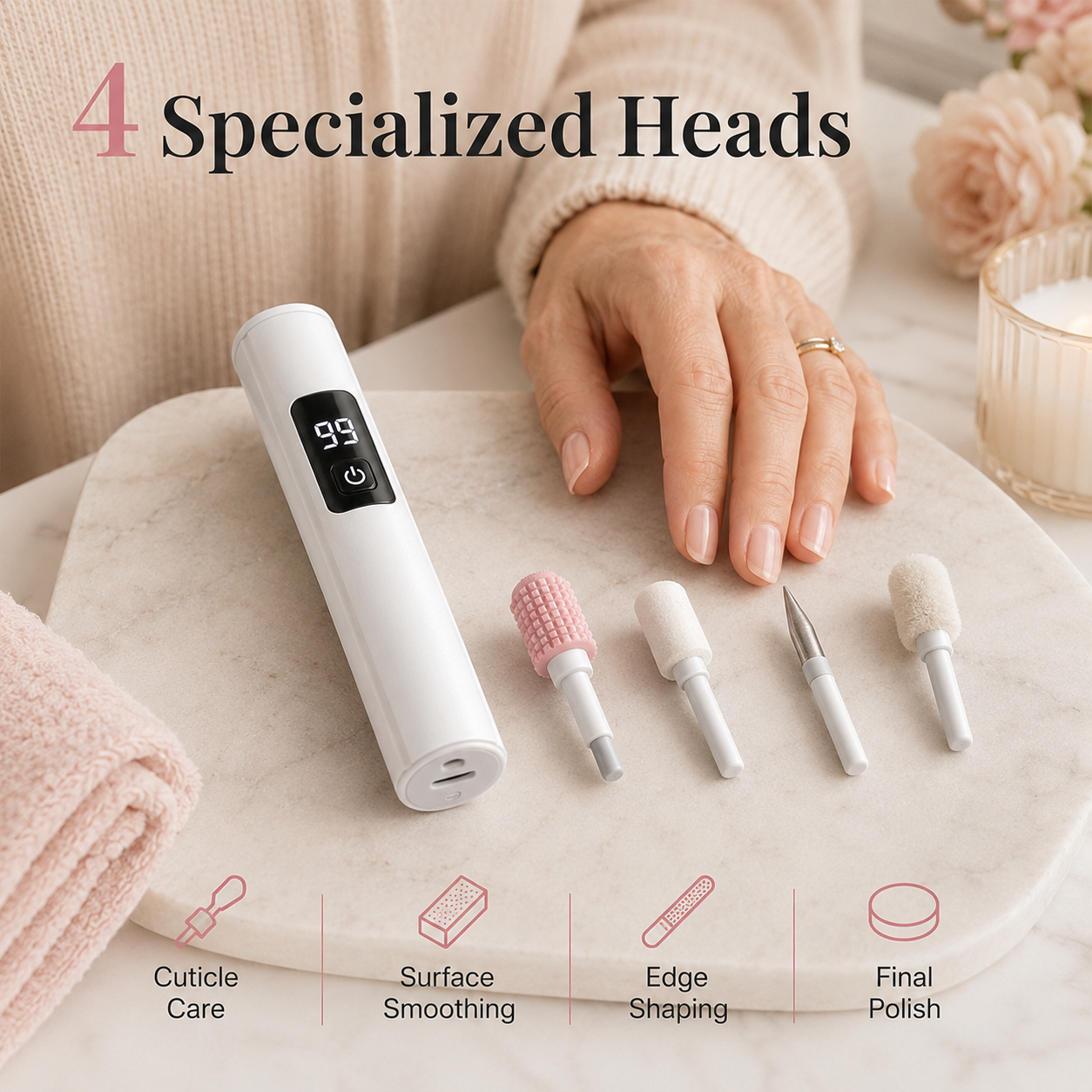 ✨50% OFF TODAY💅 Electric Nail Grinder – Transform Thick Rough Nails