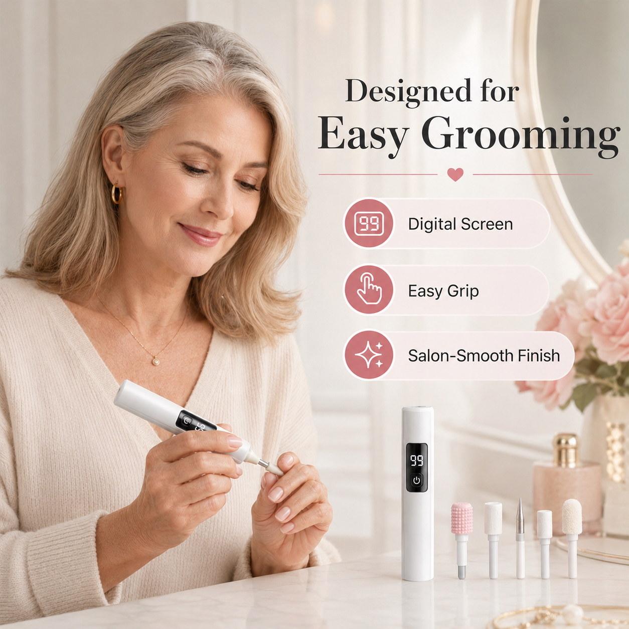 ✨50% OFF TODAY💅 Electric Nail Grinder – Transform Thick Rough Nails