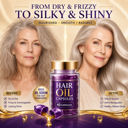 ✨50% OFF TODAY💜 Frizz Control Hair Capsules 🌿For Smooth, Shiny & Healthier-Looking Hair