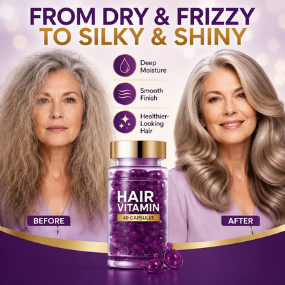 ✨50% OFF TODAY💜 Frizz Control Hair Capsules 🌿For Smooth, Shiny & Healthier-Looking Hair