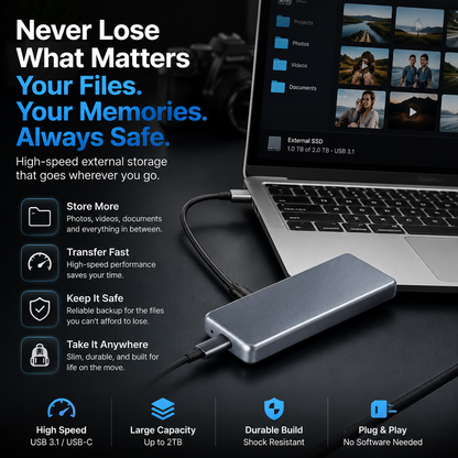 📱 Portable Phone Photo Backup Storage – Free Up Space For Photos & Videos 💾