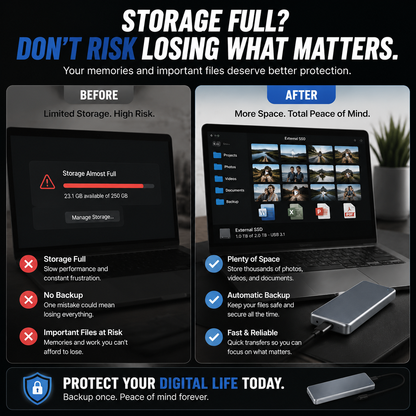 📱 Portable Phone Photo Backup Storage – Free Up Space For Photos & Videos 💾