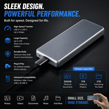 📱 Portable Phone Photo Backup Storage – Free Up Space For Photos & Videos 💾