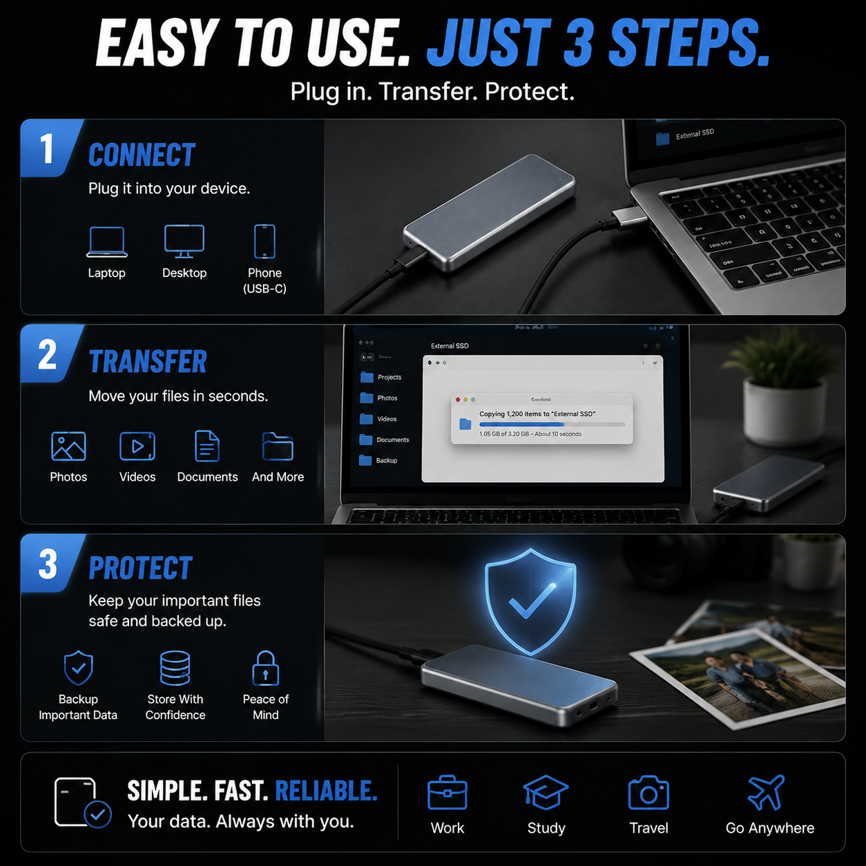 📱 Portable Phone Photo Backup Storage – Free Up Space For Photos & Videos 💾