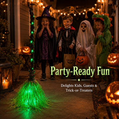 🧙‍♀️ SAVE 50%🧹Animated Witch Broom – Moves, Lights Up & Makes Spooky Sounds