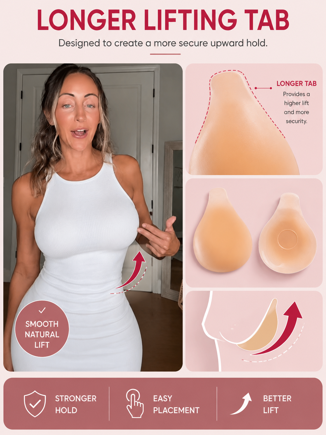 ✨ Reusable Silicone Lifting Covers – Invisible Natural Lift for Braless Outfits 💃